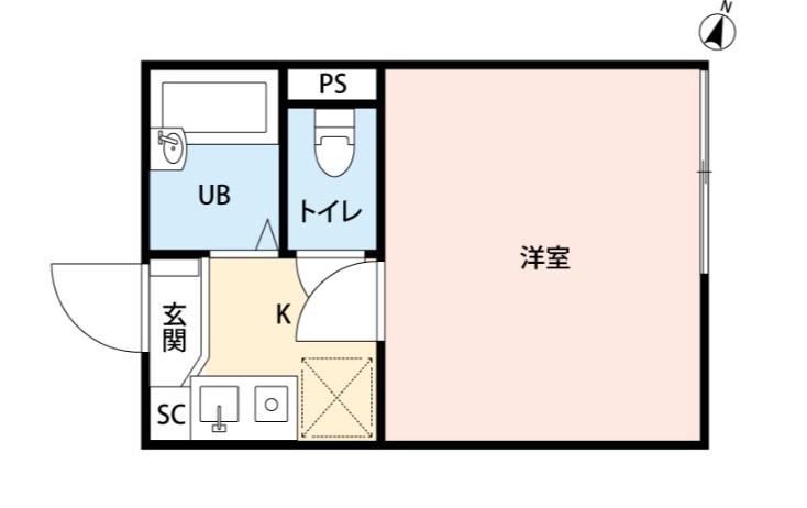REBERTY北千住(1K/1階)の間取り写真