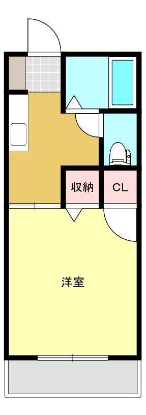 ディアスサイトウ(1K/1階)の間取り写真