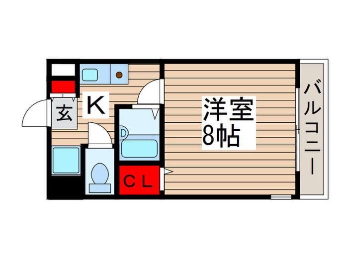 ウェルフェア富浜(1K/1階)の間取り写真