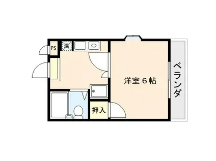 メゾン・ド・ムラジIII(1K/2階)の間取り写真