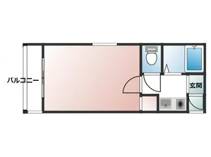 ハートピア甲南山手(1K/3階)の間取り写真