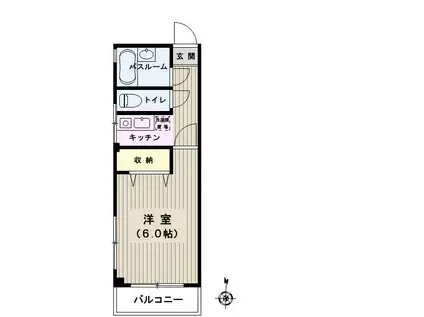 共立ビル(1K/2階)の間取り写真