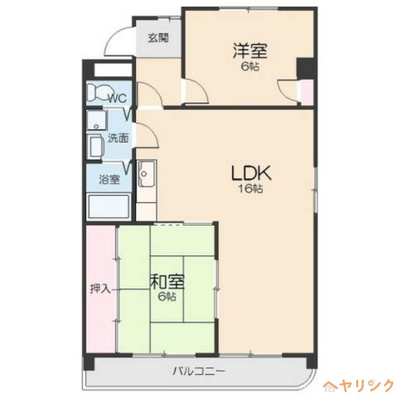ファミール牧の里(2LDK/4階)の間取り写真