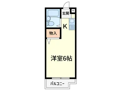松ヶ丘エンビィマンション(1K/1階)の間取り写真