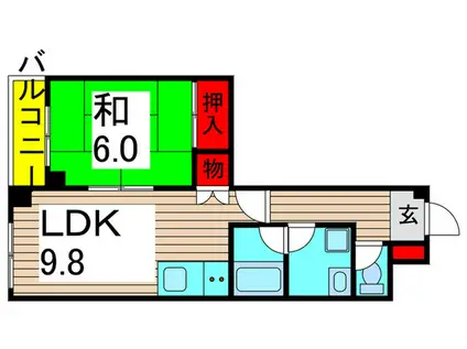 SOPIA BUIL(1LDK/3階)の間取り写真