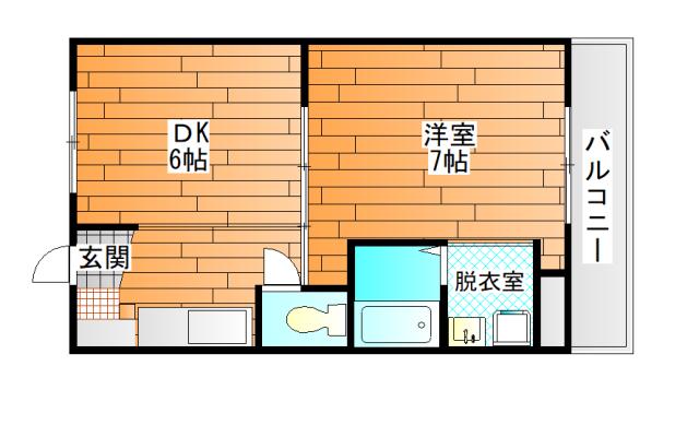 ヴィラナリー富田林3号館(1DK/2階)の間取り写真