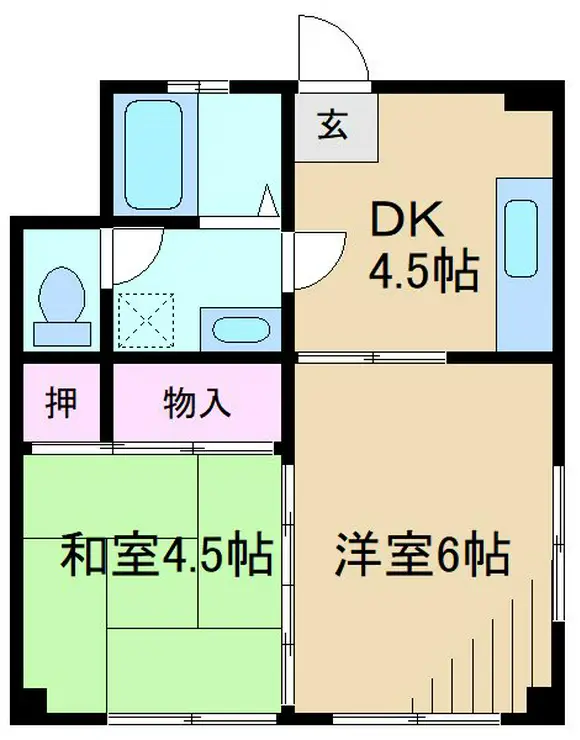 山茂登マンション 4階階 間取り