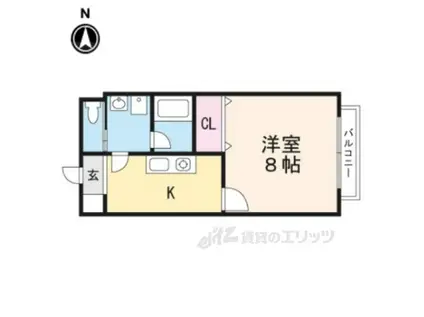 アットホーム12(1K/1階)の間取り写真