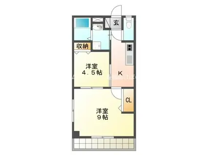 アゼリア21(2K/1階)の間取り写真