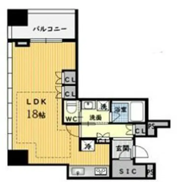 プレミストタワー白金高輪 5階階 間取り