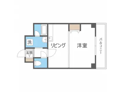 AMMS18(1DK/1階)の間取り写真