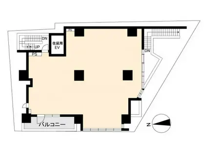 HF八王子レジデンス(1K/2階)の間取り写真