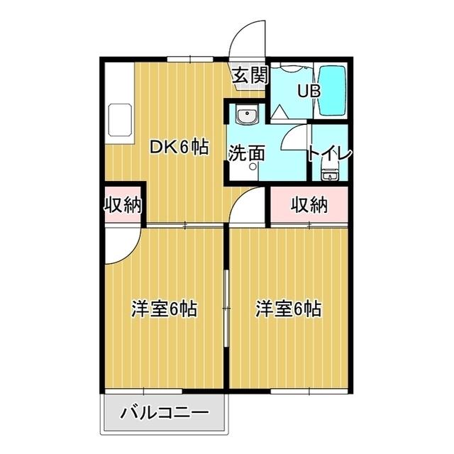 ハイツMOCHIZUKI(2DK/1階)の間取り写真