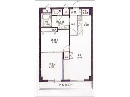 ケーズドリーム(2LDK/1階)の間取り写真