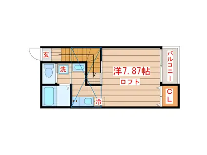 アスコット文化町(1K/2階)の間取り写真