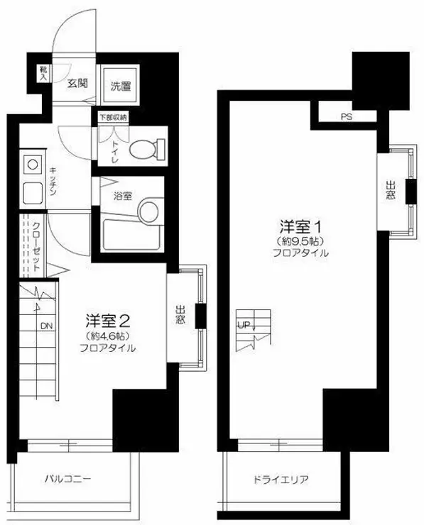 ロイヤルアメニティ池尻大橋 1階階 間取り
