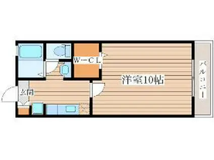 サンホームI(1K/1階)の間取り写真