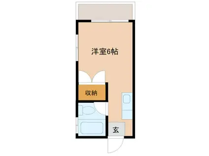 田所コーポ(ワンルーム/3階)の間取り写真