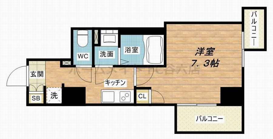 エスカーサ大阪ウエスト九条駅前(1K/10階)の間取り写真