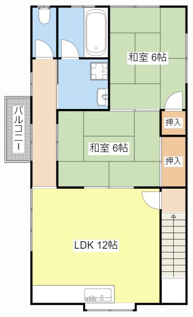 PETIT SAISON(2LDK/2階)の間取り写真