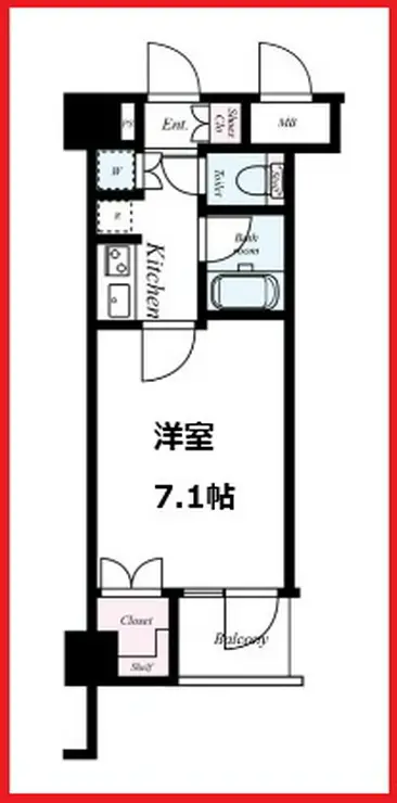 グラントゥルース東十条 4階階 間取り