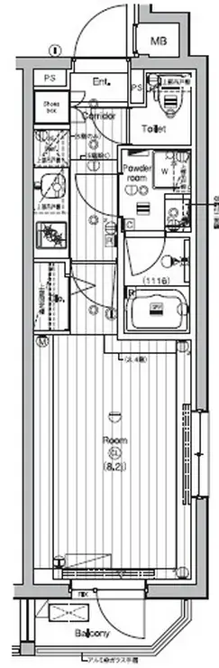 PREMIUM CUBE 新宿中井 3階階 間取り