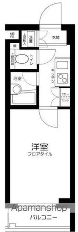 ルーブル早稲田弐番館 1階階 間取り