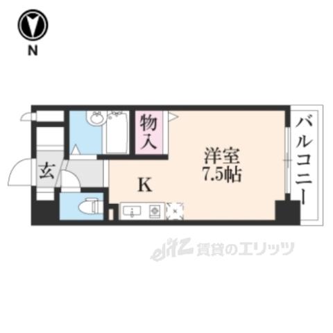 プレサンス京都清水(ワンルーム/2階)の間取り写真