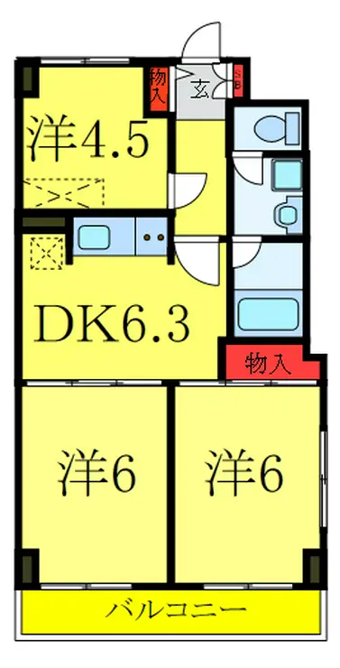 シティハウスノヴァ 9階階 間取り
