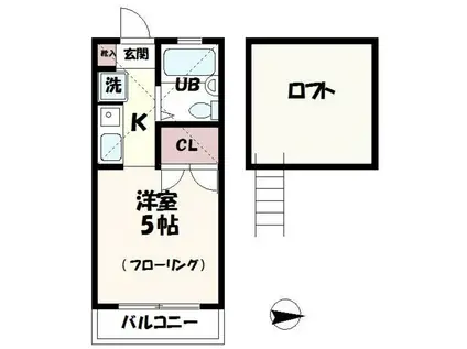 サンコーパレス(1K/1階)の間取り写真
