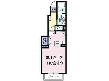 エル・アルバ(ワンルーム/1階)の間取り写真