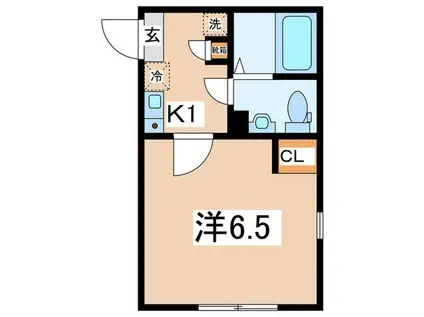 ベリエ相模原(1K/2階)の間取り写真