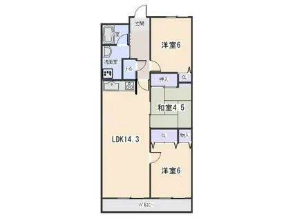 アリア32レジデンス(3LDK/3階)の間取り写真