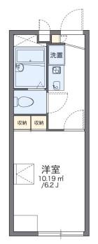 レオパレスシーブリーズ(1K/1階)の間取り写真