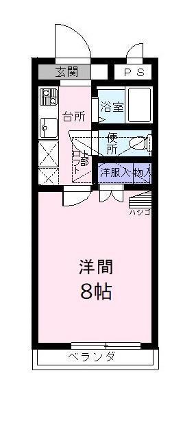 Kハウス壱番館(1K/1階)の間取り写真