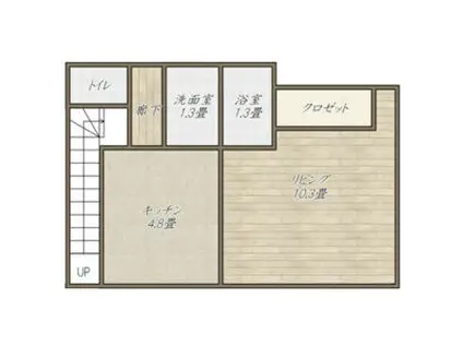 太田ビル(1DK/2階)の間取り写真