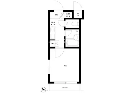 ルーブル東高円寺(1K/1階)の間取り写真