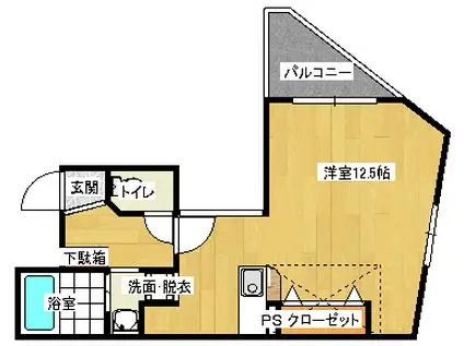 国泰寺Mビル(ワンルーム/7階)の間取り写真
