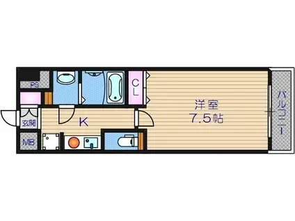 ファミール・リブレ梅田東(1K/8階)の間取り写真