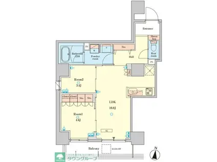 RJRプレシア菊川駅前(2LDK/2階)の間取り写真