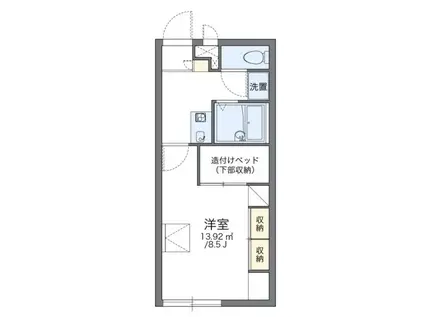 レオパレス宮南(1K/1階)の間取り写真