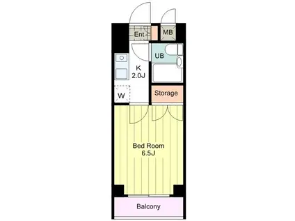 ウイングマンション(1K/4階)の間取り写真