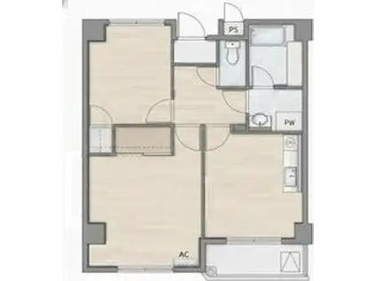 センチュリーコート緑(2DK/1階)の間取り写真