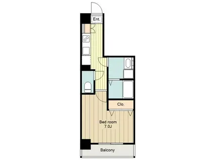 N-STAGE八王子(1K/9階)の間取り写真