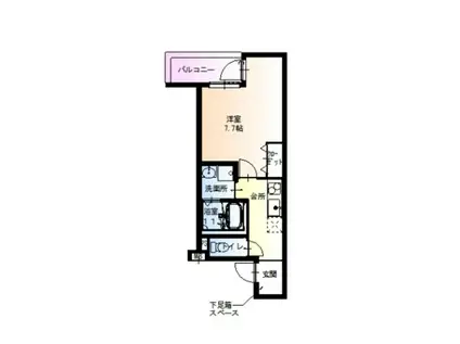 フジパレス我孫子I番館(1K/2階)の間取り写真