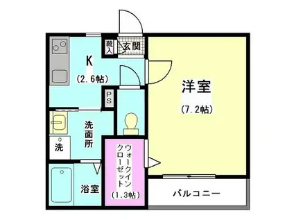 グレース大森弐番館(1K/2階)の間取り写真