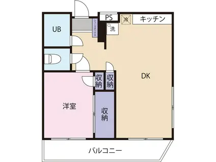 アイズフラット中村橋(1LDK/3階)の間取り写真