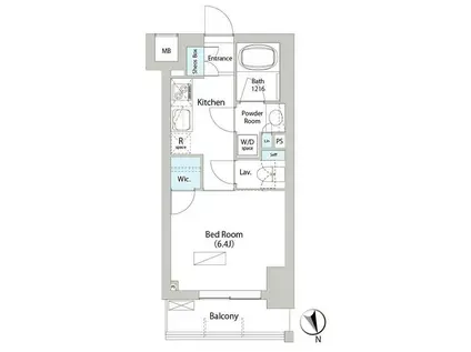 バウスフラッツ日本橋馬喰町(1K/10階)の間取り写真