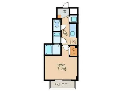 シダ-コンフォール2番館(1K/1階)の間取り写真
