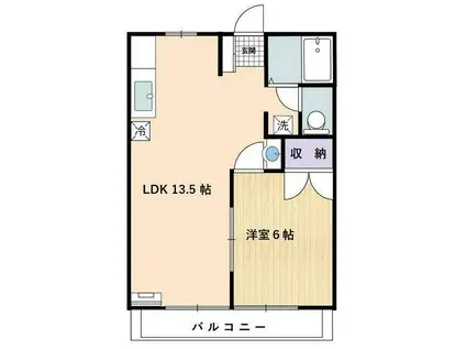 SKYCITY 18(1LDK/2階)の間取り写真